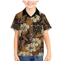 Hibiscus Mix African Pattern Family Matching Mermaid Dress and Hawaiian Shirt - Wonder Print Shop