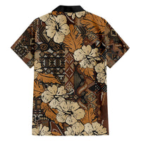 Hibiscus Mix African Pattern Family Matching Off The Shoulder Long Sleeve Dress and Hawaiian Shirt - Wonder Print Shop