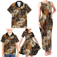 Hibiscus Mix African Pattern Family Matching Tank Maxi Dress and Hawaiian Shirt - Wonder Print Shop