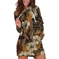 Hibiscus Mix African Pattern Hoodie Dress - Wonder Print Shop
