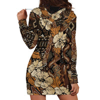 Hibiscus Mix African Pattern Hoodie Dress - Wonder Print Shop