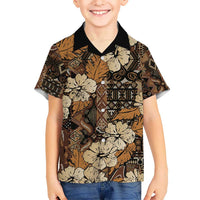 Hibiscus Mix African Pattern Kid Hawaiian Shirt - Wonder Print Shop