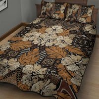 Hibiscus Mix African Pattern Quilt Bed Set - Wonder Print Shop