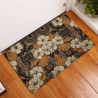 Hibiscus Mix African Pattern Rubber Doormat - Wonder Print Shop