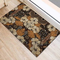 Hibiscus Mix African Pattern Rubber Doormat - Wonder Print Shop