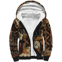 Hibiscus Mix African Pattern Sherpa Hoodie - Wonder Print Shop