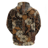 Hibiscus Mix African Pattern Zip Hoodie - Wonder Print Shop