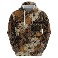 Hibiscus Mix African Pattern Zip Hoodie - Wonder Print Shop