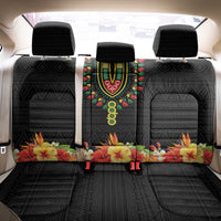 Hibiscus Mix Dashiki African Pattern Back Car Seat Cover Adinkra Symbol - Wonder Print Shop