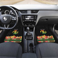 Hibiscus Mix Dashiki African Pattern Car Mats Adinkra Symbol - Wonder Print Shop