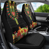 Hibiscus Mix Dashiki African Pattern Car Seat Cover Adinkra Symbol - Wonder Print Shop