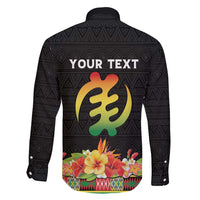 Personalized Hibiscus Mix Dashiki African Pattern Family Matching Mermaid Dress and Hawaiian Shirt Adinkra Symbol - Wonder Print Shop