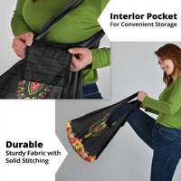 Hibiscus Mix Dashiki African Pattern Grocery Bag Adinkra Symbol - Wonder Print Shop