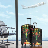 Hibiscus Mix Dashiki African Pattern Luggage Cover Adinkra Symbol - Wonder Print Shop