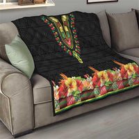 Hibiscus Mix Dashiki African Pattern Quilt Adinkra Symbol - Wonder Print Shop