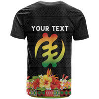 Personalized Hibiscus Mix Dashiki African Pattern T Shirt Adinkra Symbol - Wonder Print Shop