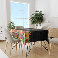 Hibiscus Mix Dashiki African Pattern Tablecloth Adinkra Symbol - Wonder Print Shop