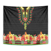 Hibiscus Mix Dashiki African Pattern Tapestry Adinkra Symbol - Wonder Print Shop