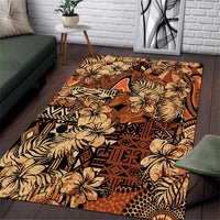 Hibiscus Mix African Pattern Area Rug - Wonder Print Shop