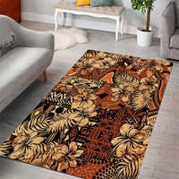Hibiscus Mix African Pattern Area Rug - Wonder Print Shop