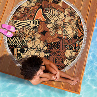 Hibiscus Mix African Pattern Beach Blanket - Wonder Print Shop