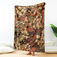 Hibiscus Mix African Pattern Blanket - Wonder Print Shop