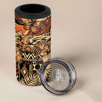 Hibiscus Mix African Pattern 4 in 1 Can Cooler Tumbler - Wonder Print Shop