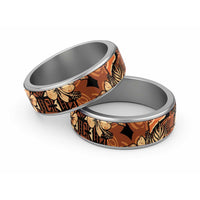 Hibiscus Mix African Pattern Classic Ring - Wonder Print Shop