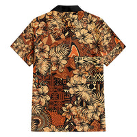 Hibiscus Mix African Pattern Family Matching Long Sleeve Bodycon Dress and Hawaiian Shirt - Wonder Print Shop