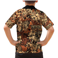 Hibiscus Mix African Pattern Family Matching Mermaid Dress and Hawaiian Shirt - Wonder Print Shop