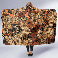 Hibiscus Mix African Pattern Hooded Blanket - Wonder Print Shop