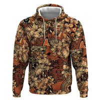 Hibiscus Mix African Pattern Hoodie - Wonder Print Shop