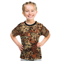 Hibiscus Mix African Pattern Kid T Shirt - Wonder Print Shop