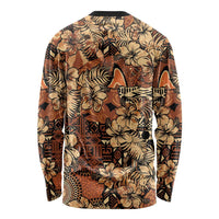 Hibiscus Mix African Pattern Long Sleeve Shirt - Wonder Print Shop