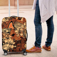 Hibiscus Mix African Pattern Luggage Cover - Wonder Print Shop