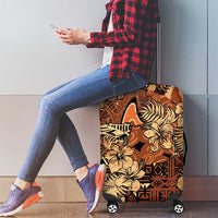 Hibiscus Mix African Pattern Luggage Cover - Wonder Print Shop