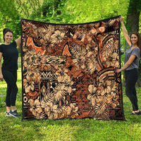 Hibiscus Mix African Pattern Quilt - Wonder Print Shop