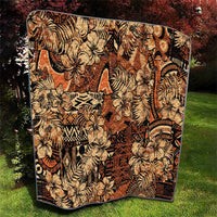 Hibiscus Mix African Pattern Quilt - Wonder Print Shop