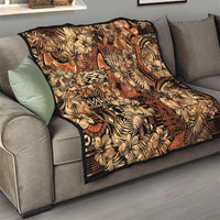 Hibiscus Mix African Pattern Quilt - Wonder Print Shop