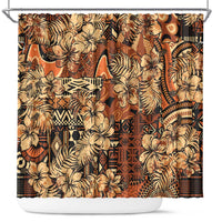 Hibiscus Mix African Pattern Shower Curtain - Wonder Print Shop