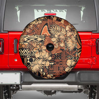 Hibiscus Mix African Pattern Spare Tire Cover - Wonder Print Shop