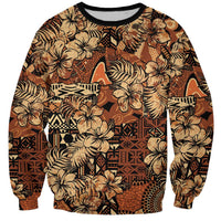 Hibiscus Mix African Pattern Sweatshirt - Wonder Print Shop