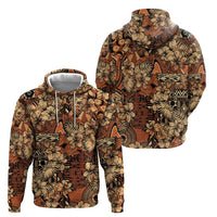 Hibiscus Mix African Pattern Zip Hoodie - Wonder Print Shop