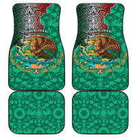 Personalised Viva La Mexico Car Mats Coat Of Arms Aztec Mix Otomi Patterns - Wonder Print Shop