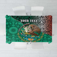 Personalised Viva La Mexico Tablecloth Coat Of Arms Aztec Mix Otomi Patterns - Wonder Print Shop