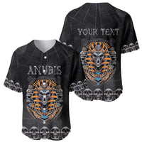 Personalized Halloween Egypt Baseball Jersey Skull Anubis - Wonder Print Shop