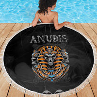 Halloween Egypt Beach Blanket Skull Anubis - Wonder Print Shop