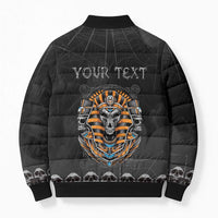 Personalized Halloween Egypt Bomber Puffer Jacket Skull Anubis - Wonder Print Shop