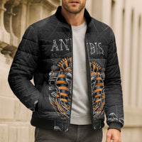 Personalized Halloween Egypt Bomber Puffer Jacket Skull Anubis - Wonder Print Shop