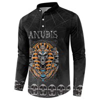 Personalized Halloween Egypt Button Sweatshirt Skull Anubis - Wonder Print Shop